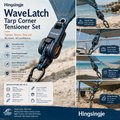 Hingsingje™ WaveLatch Tarp Corner Tensioner