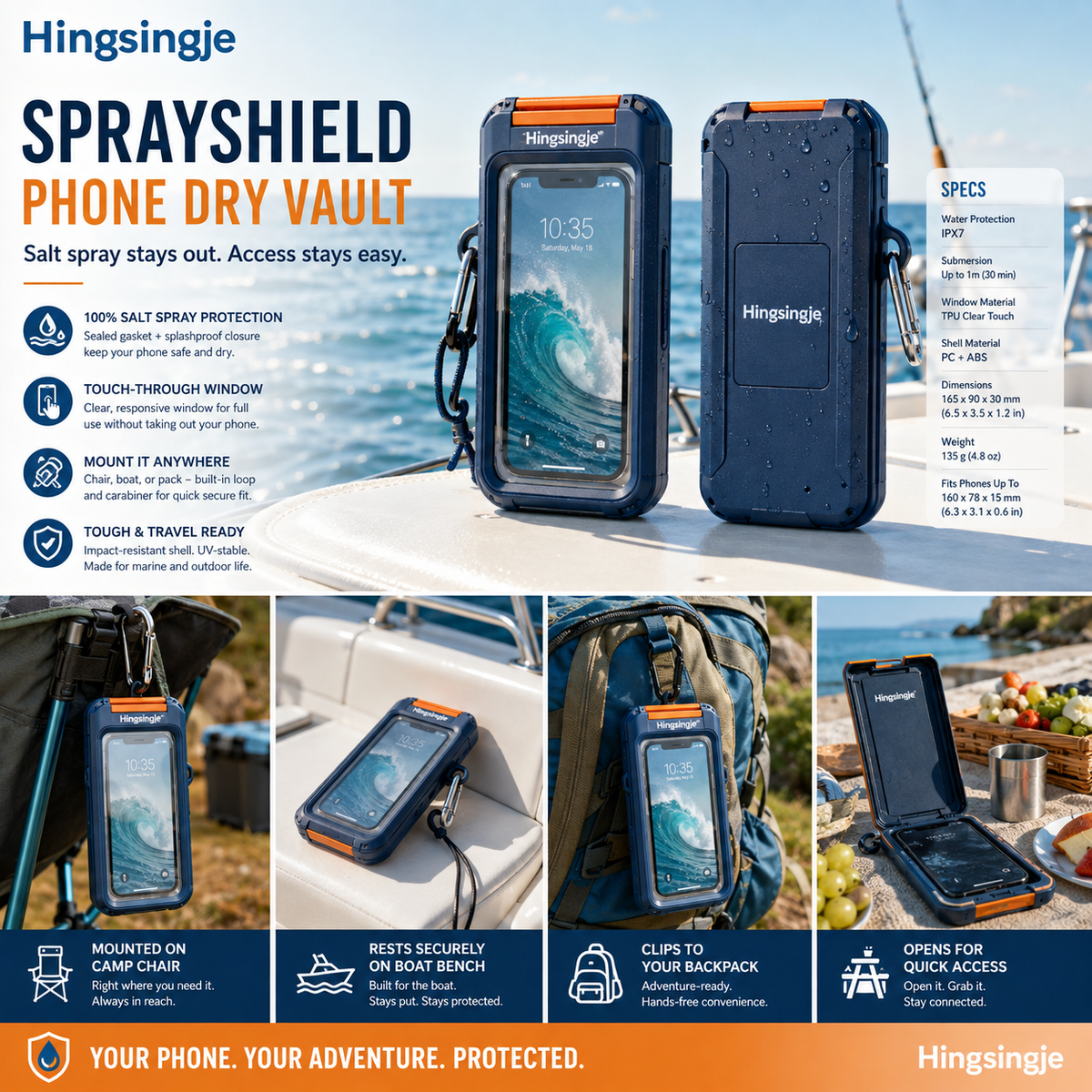 Hingsingje™ SprayShield Phone Protection Vault